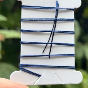 1 Meter Flechtschnur mit präparierten Spitzen 0,5 mm  - dunkelblau