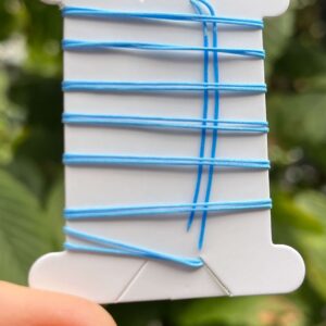 1 Meter Flechtschnur mit präparierten Spitzen 0,5 mm  - hellblau