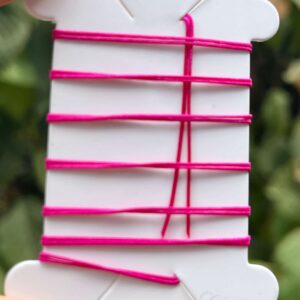 1 Meter Flechtschnur mit präparierten Spitzen 0,5 mm  - magenta