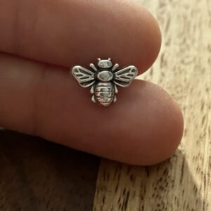1 Stück Metallzwischenteil Biene 999 versilbert